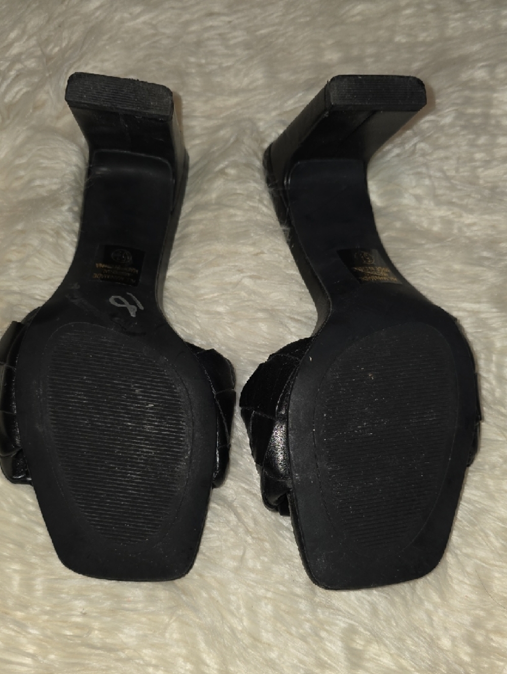 Delicious Black Quilted Slide Heels for Women - Picture 5 of 5
